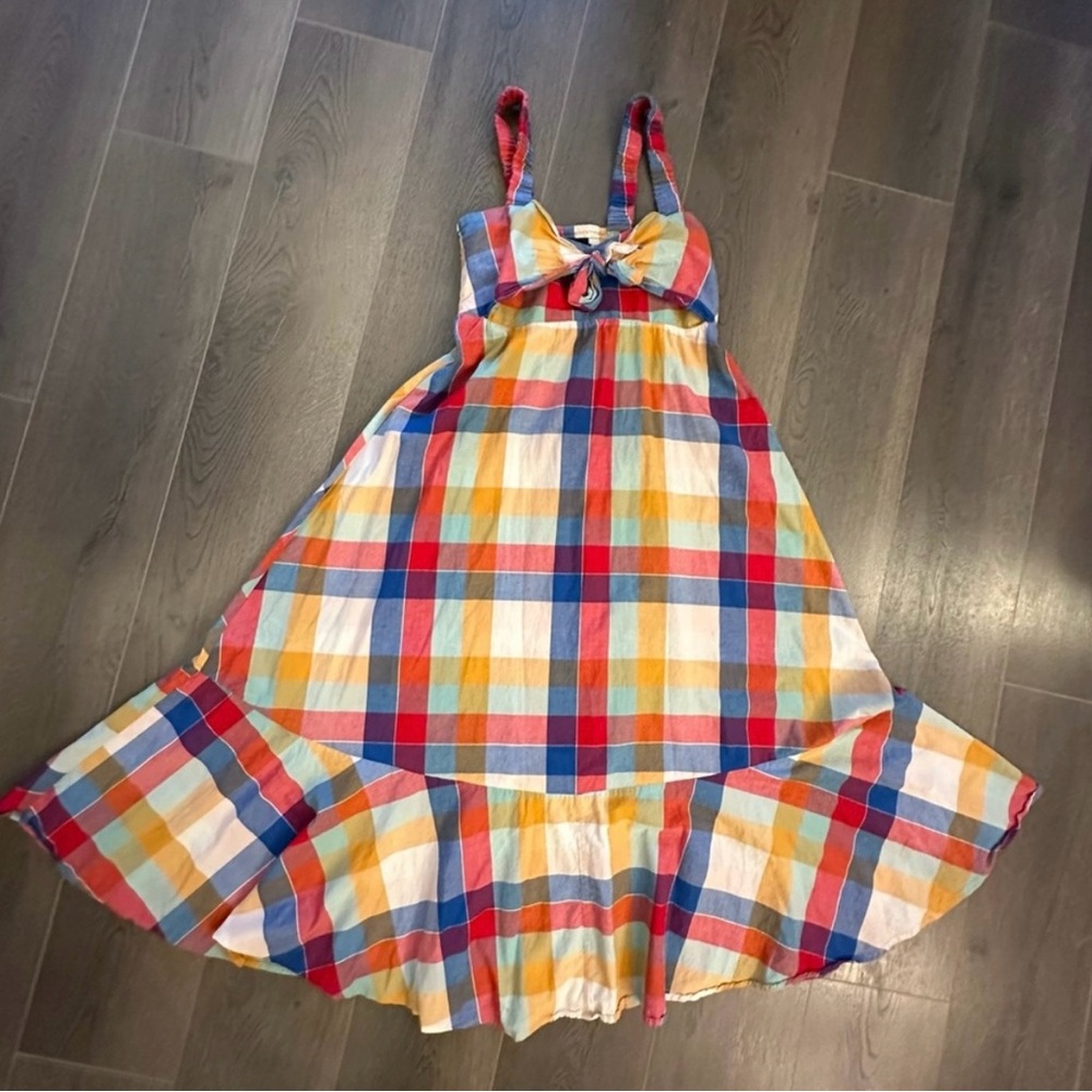 Hatch Multicolor Plaid Sundress — Red, Blue, Yellow